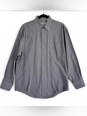 Kenneth Cole Collection Gray Long-Sleeve Dress Shirt